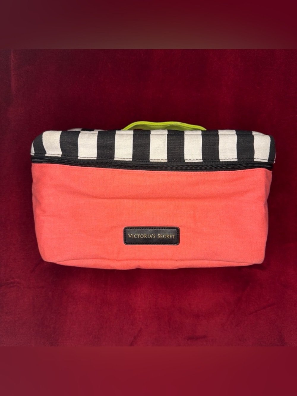RARE Victoria's Secret lingerie tote with Black & White Stripes